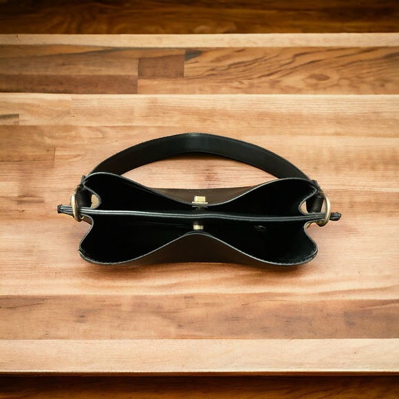 Nanette Lepore Stylish Double Compartment Gold Hardware Hard Poly Bag! - Picture 10 of 13